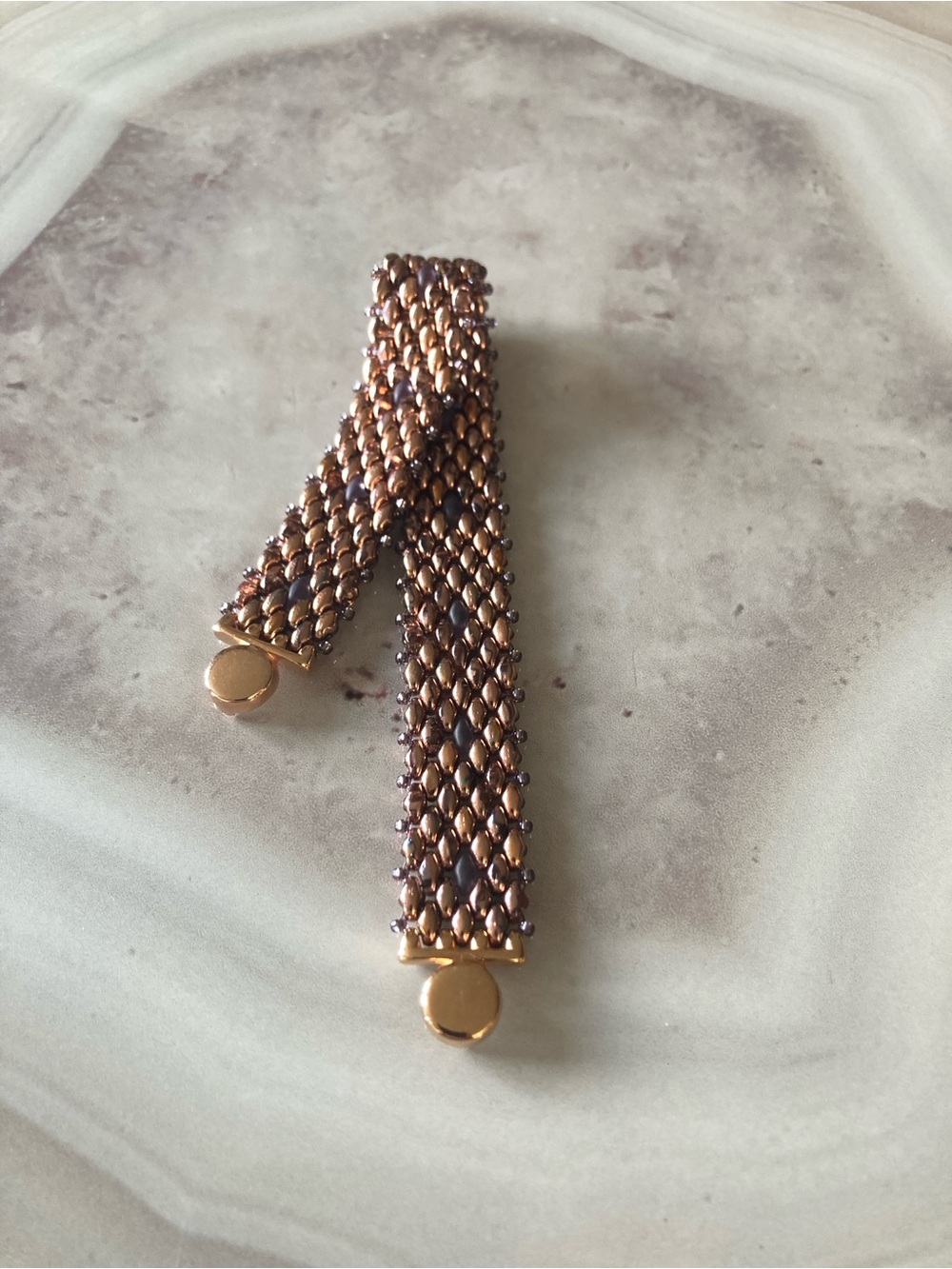 ✨Tanzanite Rose Beaded Bracelet✨